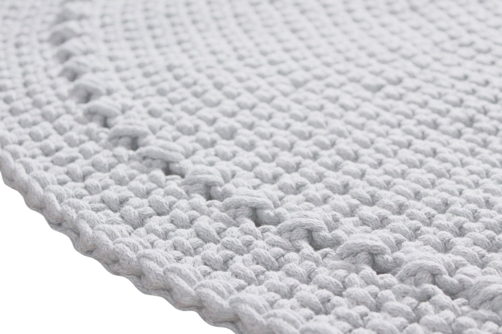 Crochet Nebo Rug | Light Grey