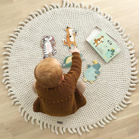 Crochet Sun Rug | Oatmeal