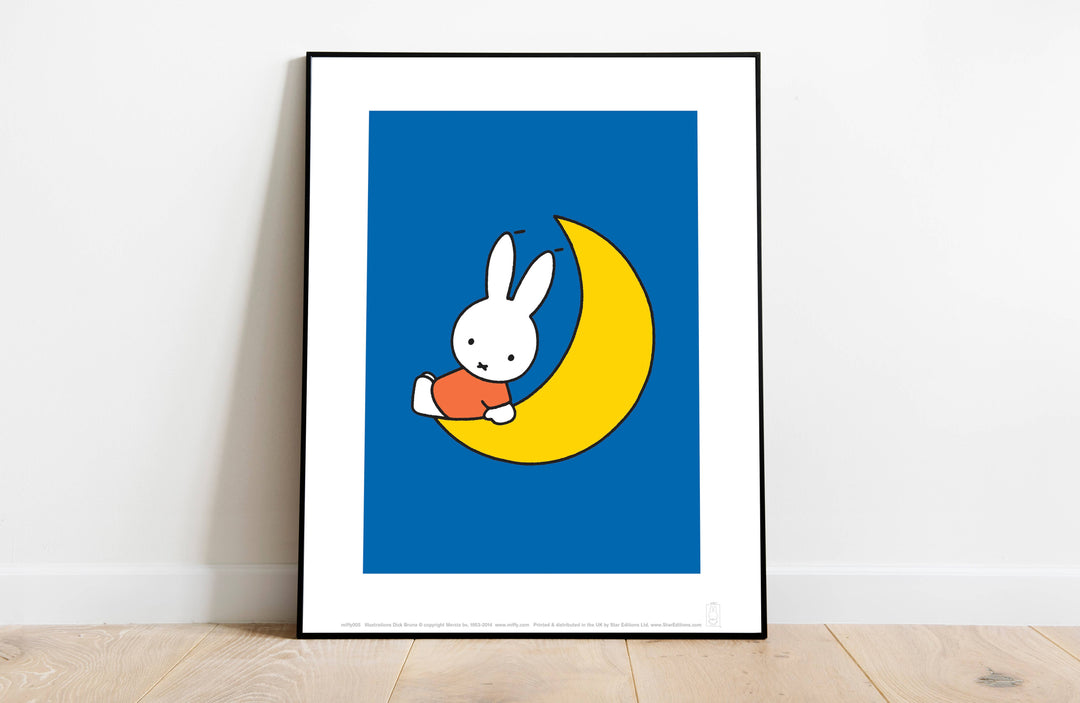 Miffy Art Print With Moon | 11” x 14”