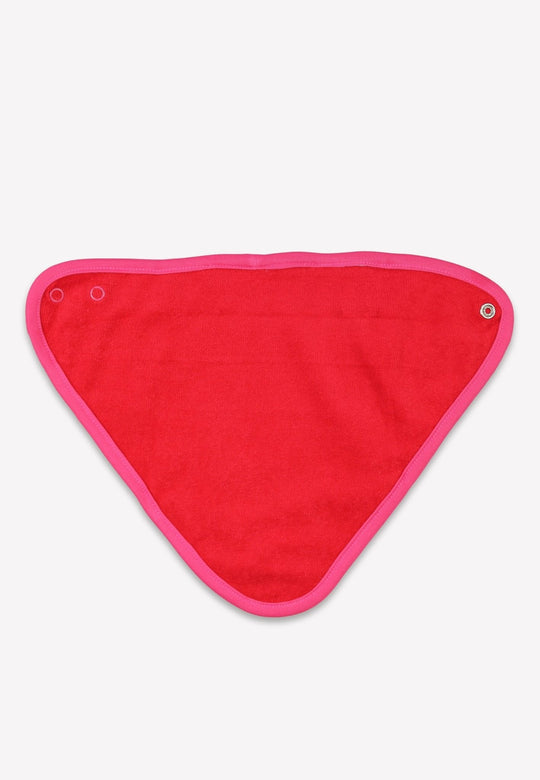 Organic Pink Flower Print Dribble Bib