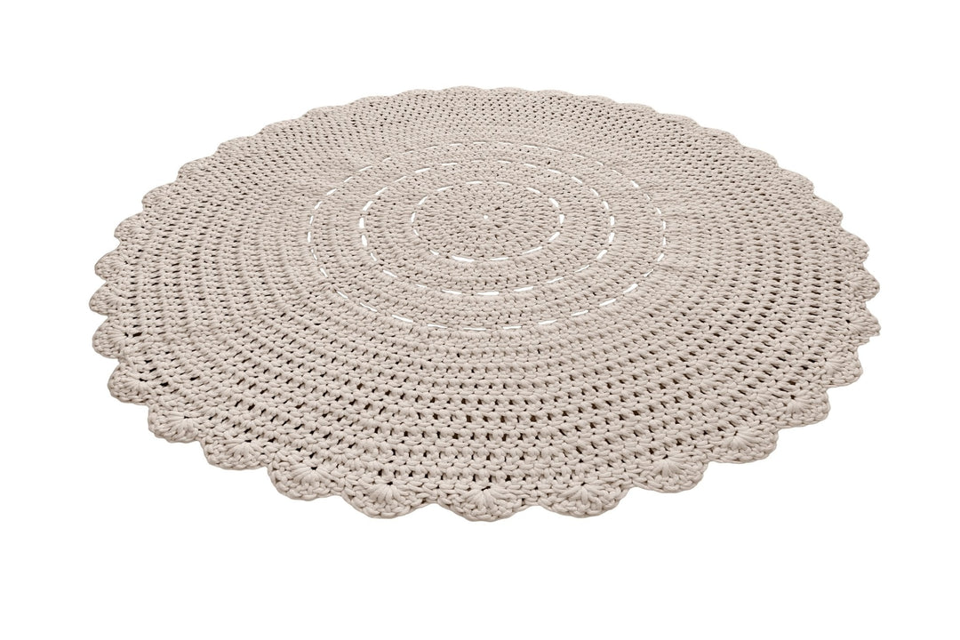 Crochet Doily Rug | Beige