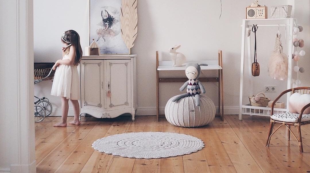 Crochet Doily Rug | Beige