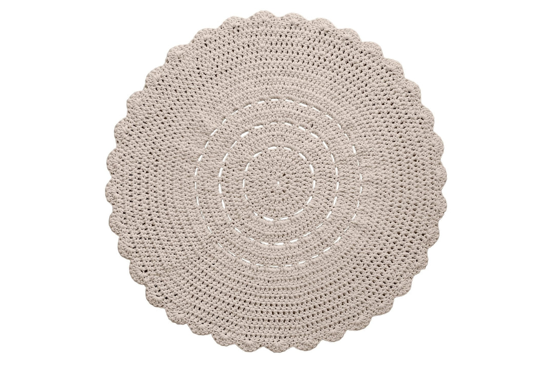 Crochet Doily Rug | Beige