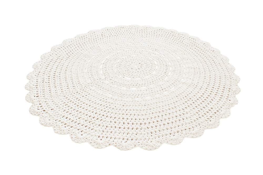 Crochet Doily Rug | Ivory