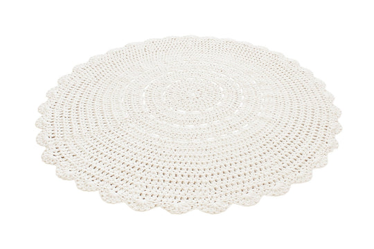 Crochet Doily Rug | Ivory