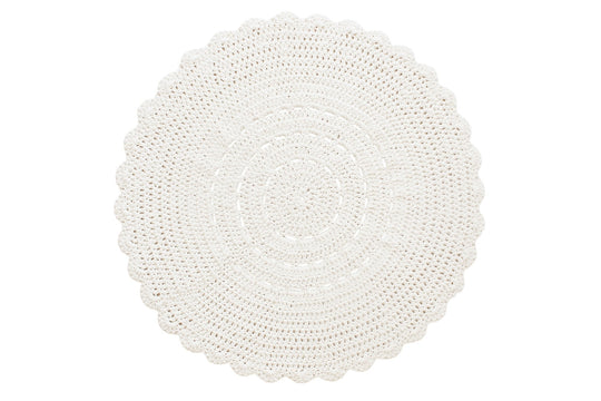 Crochet Doily Rug | Ivory