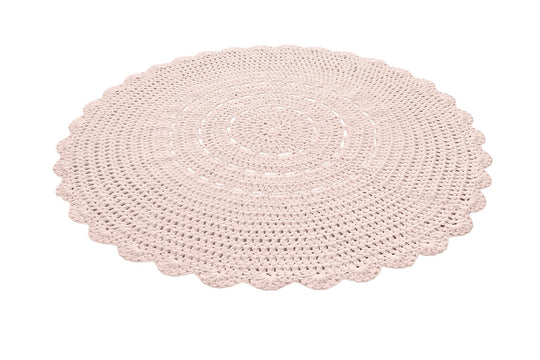 Crochet Doily Rug | Pale Pink