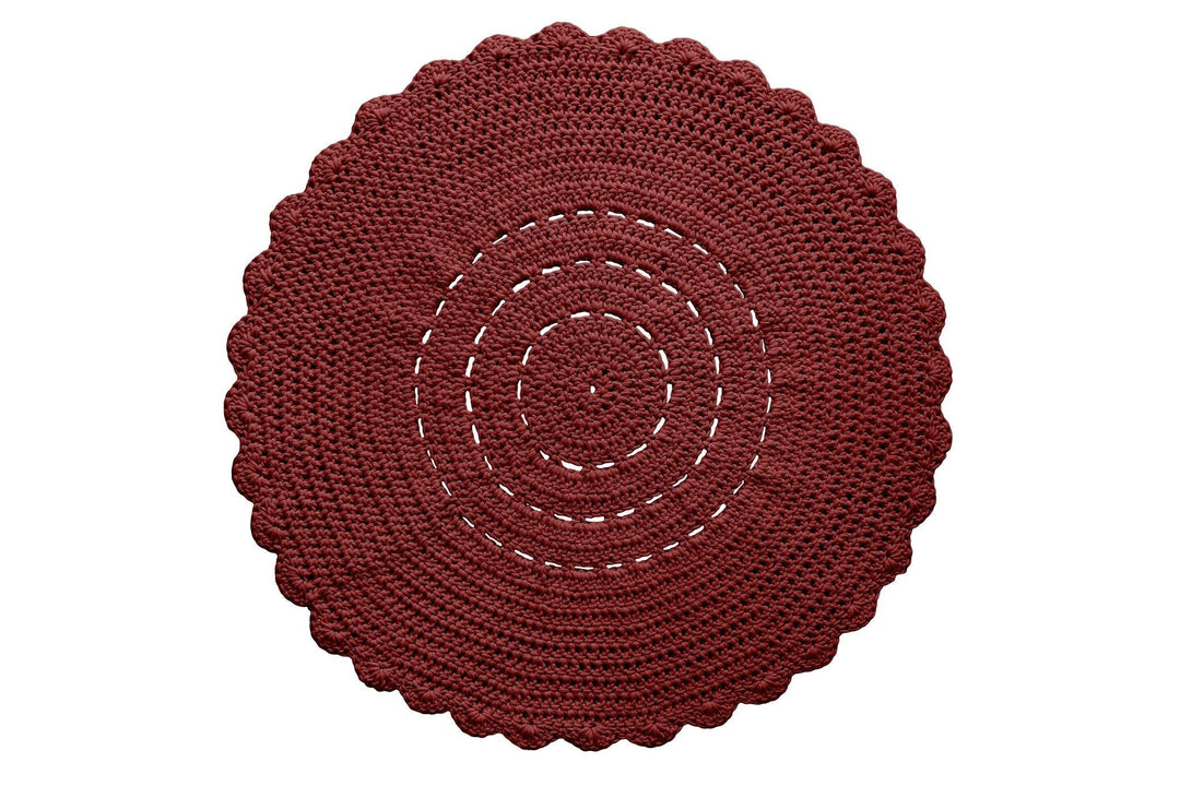 Crochet Doily Rug | Terracotta