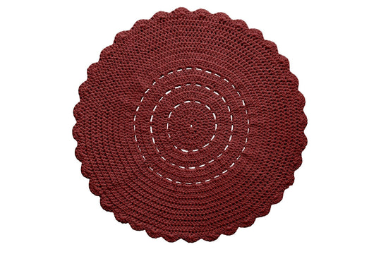 Crochet Doily Rug | Terracotta