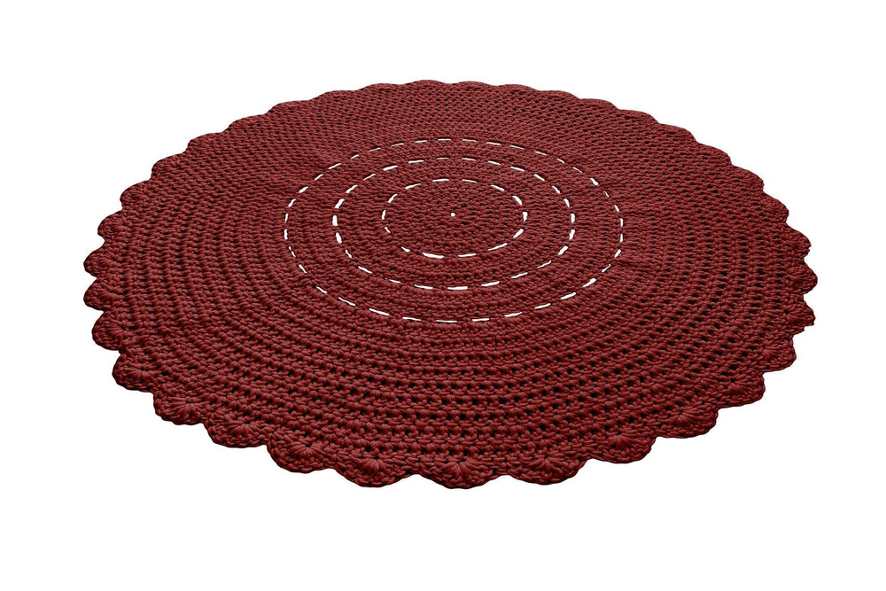 Crochet Doily Rug | Terracotta