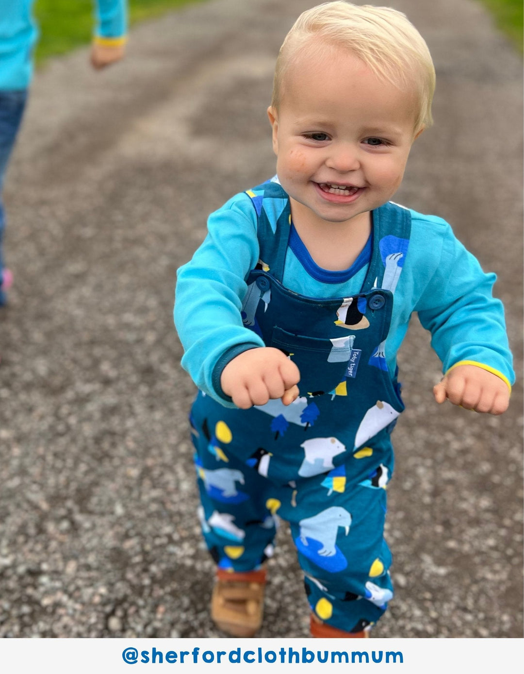 Organic Arctic Print Dungarees