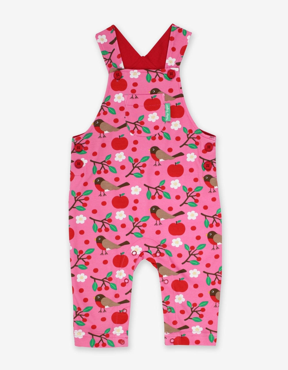 Organic Robin Print Dungarees