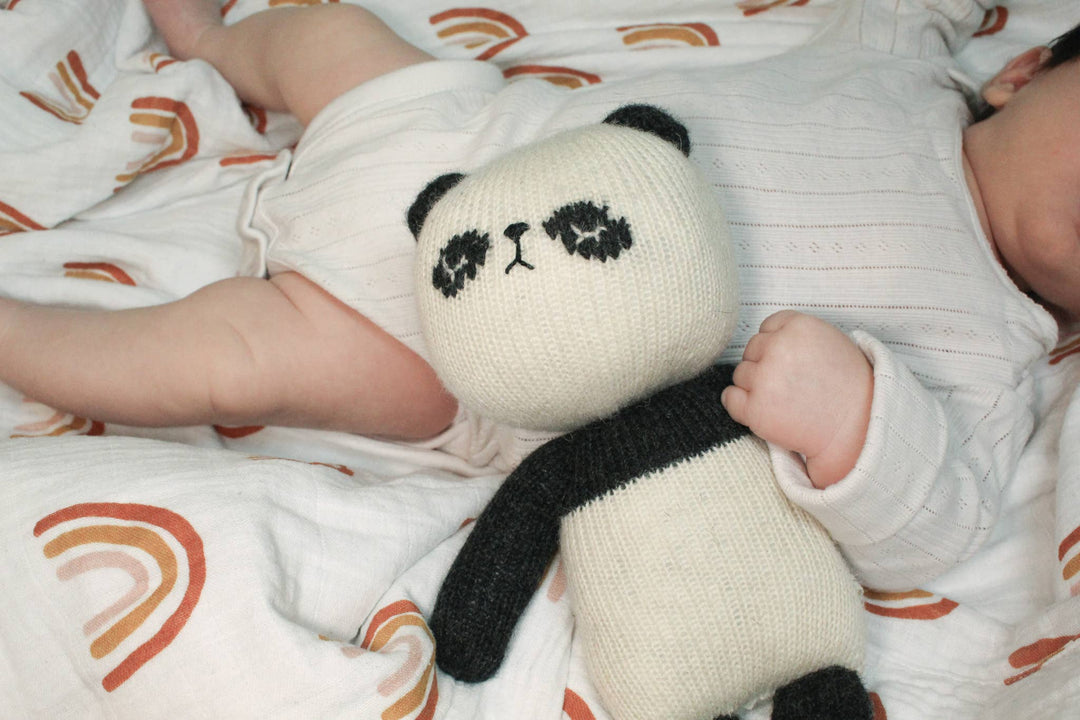 Hand-knitted Lambswool Panda