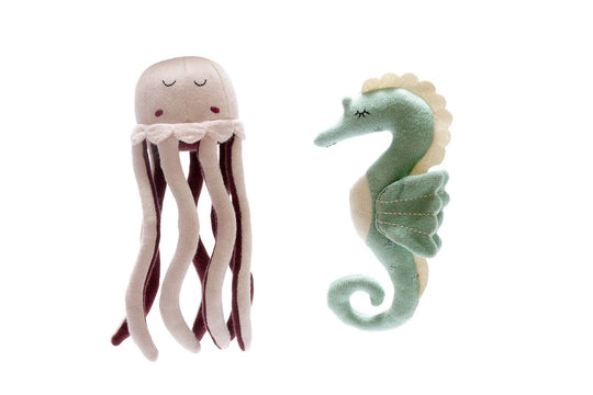 Organic Cotton Knit Plush Toy - Seahorse