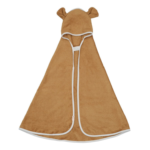 Hooded Baby Bath Towel | Bear - Ochre