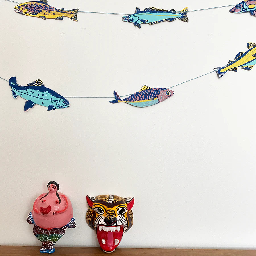 Recycled Paper Garland | Fish - Moo Like a Monkey