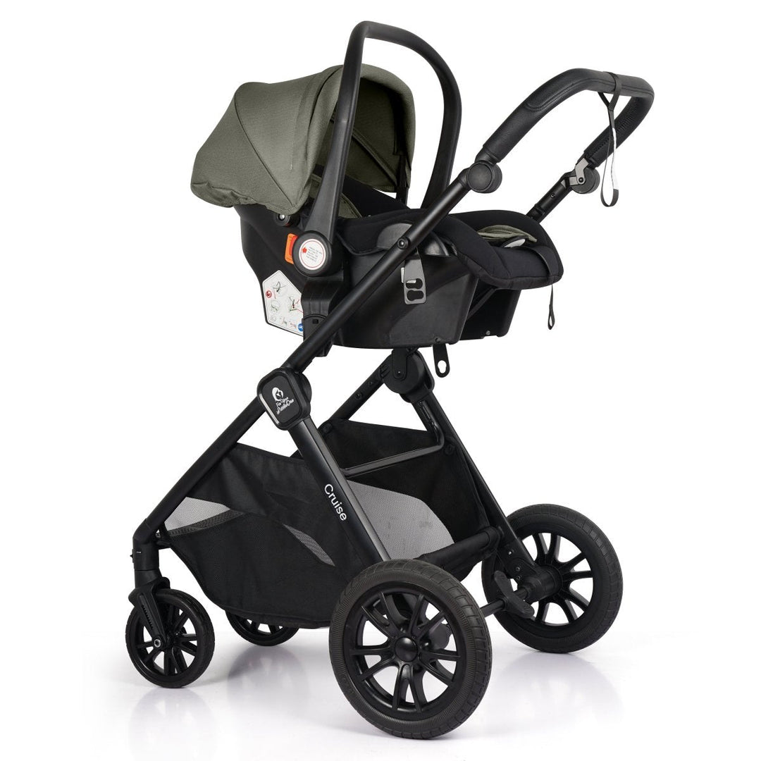 For Your Little One Cruise 3 In 1 Travel System With i-Size Car Seat - Pebble Sage (Free Cupholder And Seat Liner Included!)
