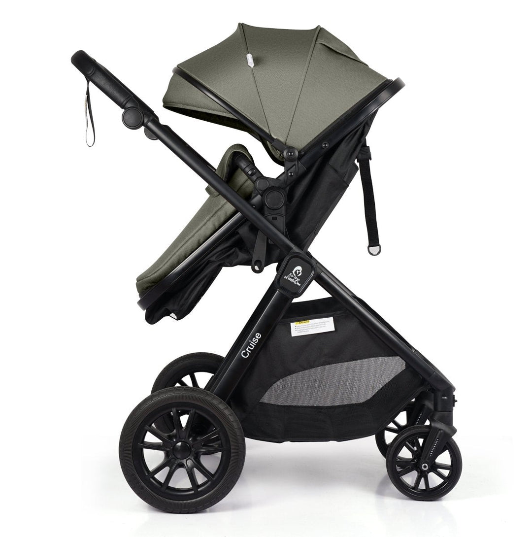 For Your Little One Cruise 3 In 1 Travel System With i-Size Car Seat - Pebble Sage (Free Cupholder And Seat Liner Included!)