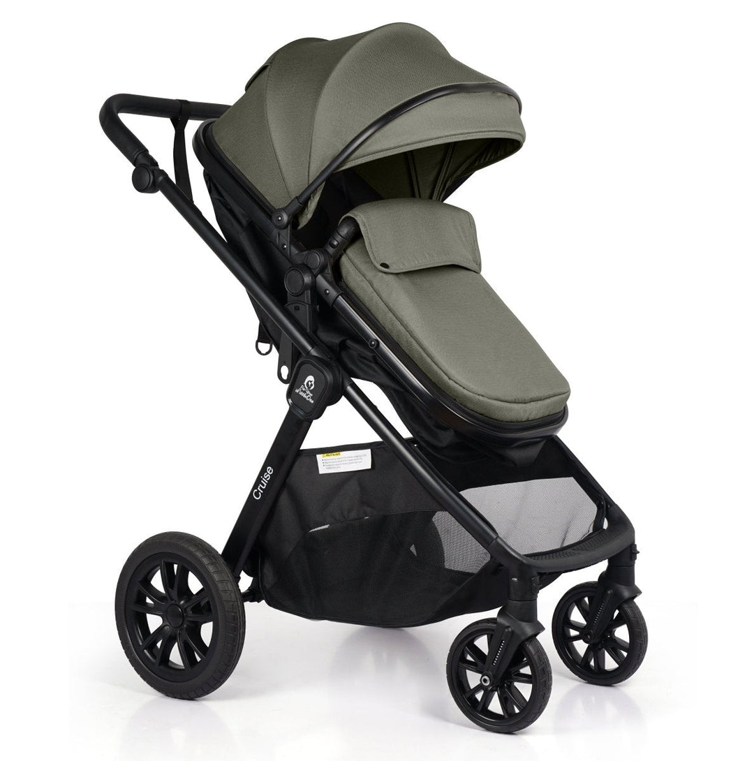 For Your Little One Cruise 3 In 1 Travel System With i-Size Car Seat - Pebble Sage (Free Cupholder And Seat Liner Included!)
