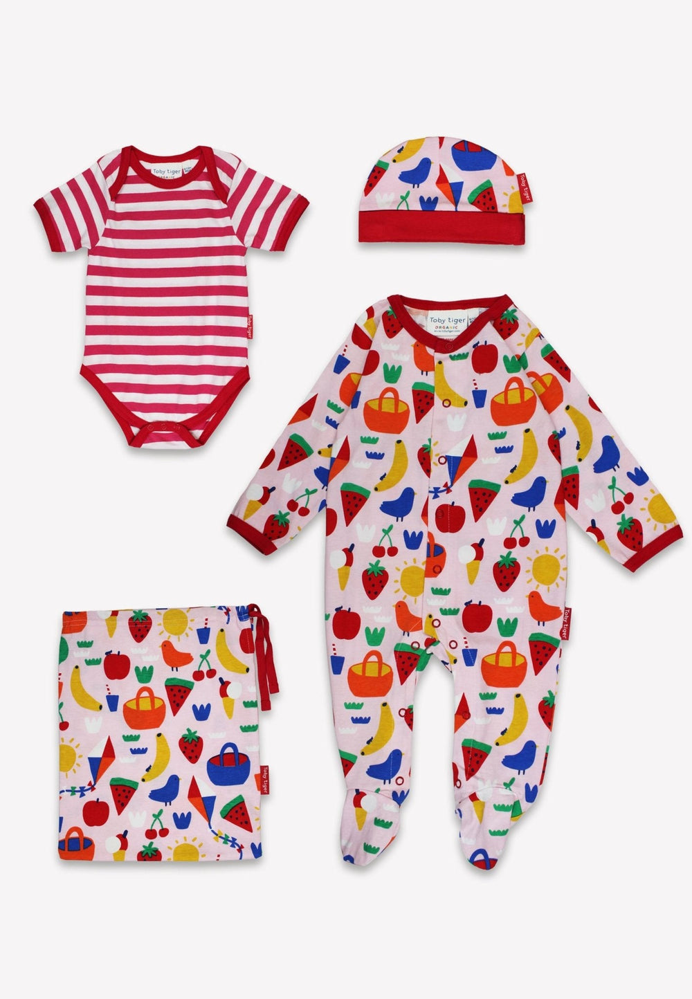 Organic Picnic Print Baby Gift Set