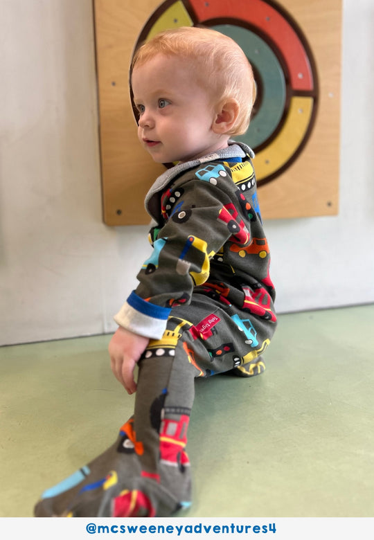 Organic Transport Print Baby Gift Set