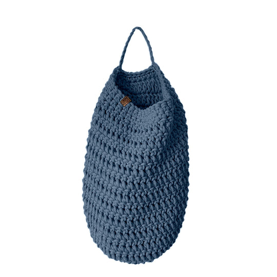 Crochet Hanging Bag | Denim Blue