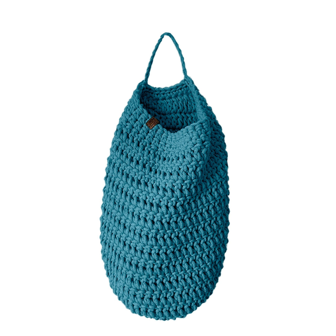 Crochet Hanging Bag | Petrol