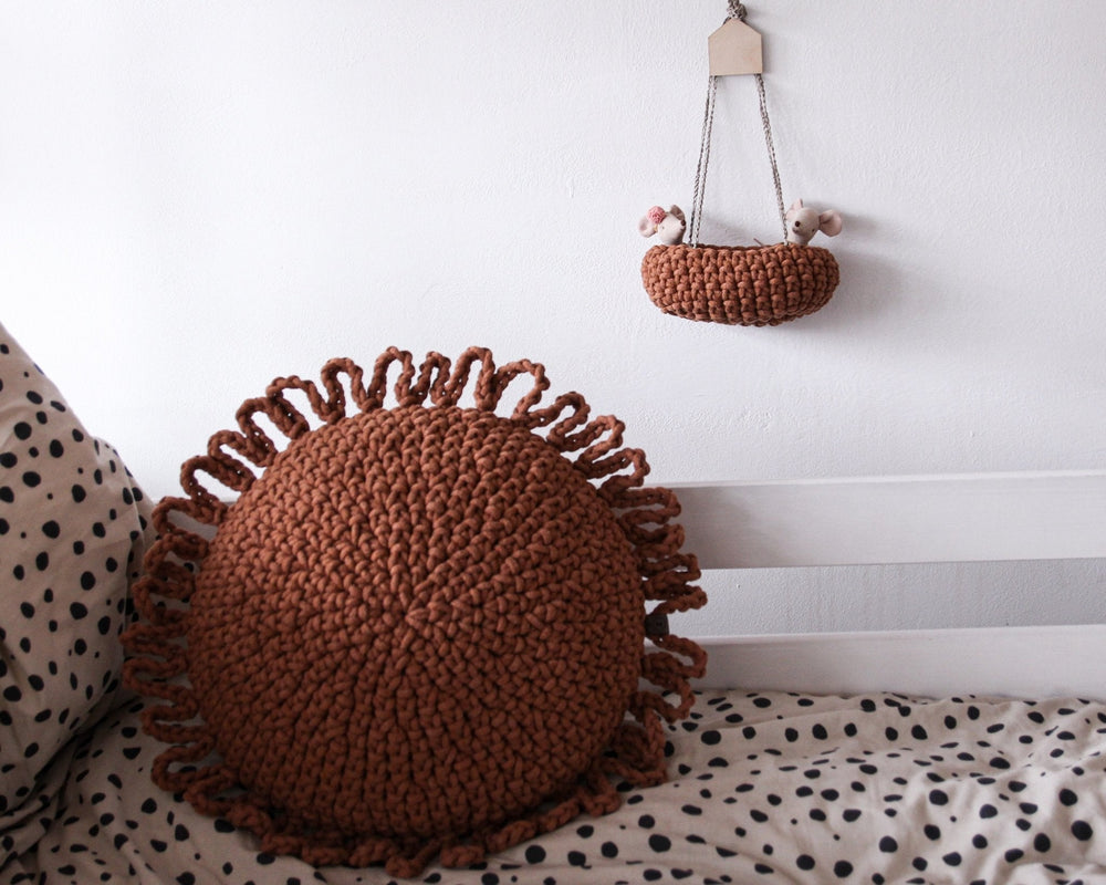 Crochet Fun Cushion | Mocha