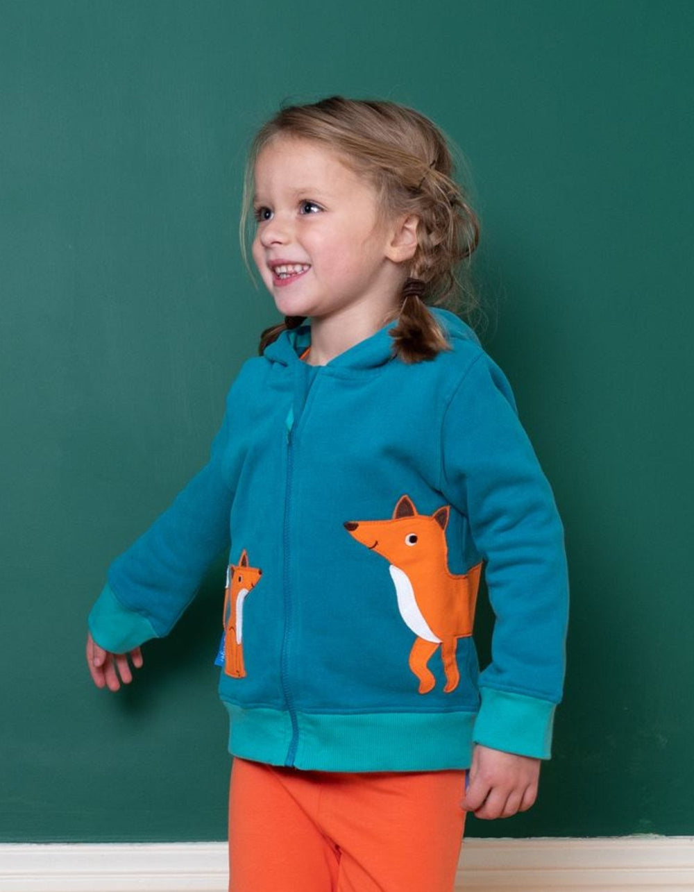 Organic Fox Applique Hoodie