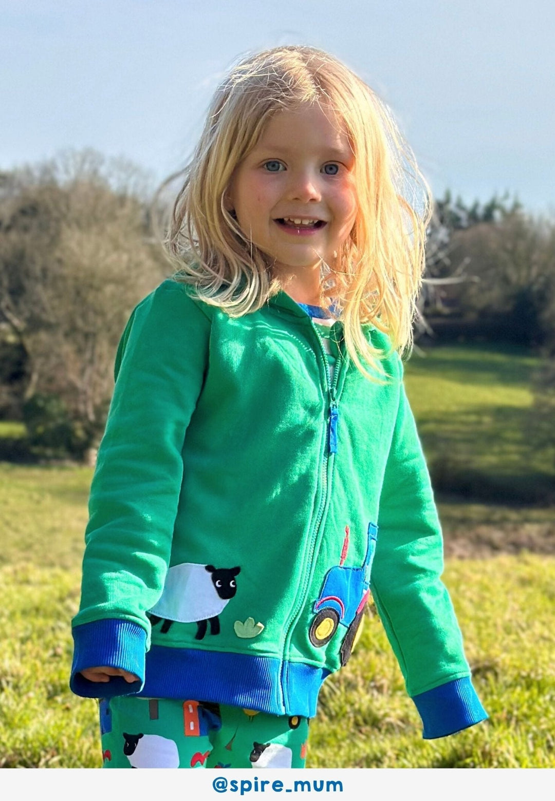 Organic Hillside Applique Hoodie