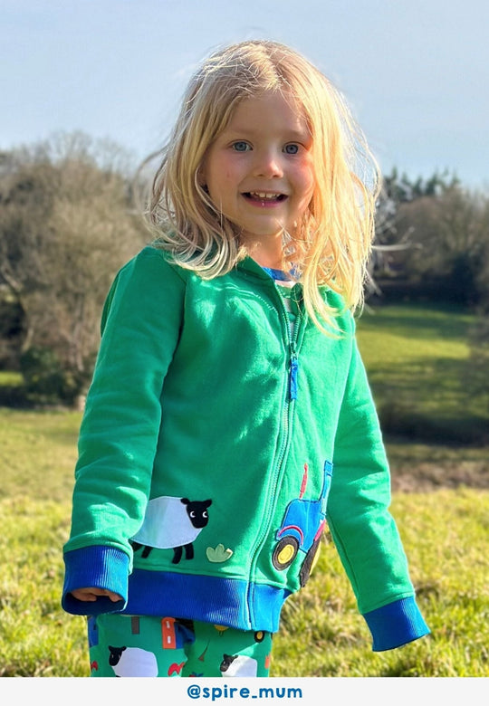 Organic Hillside Applique Hoodie