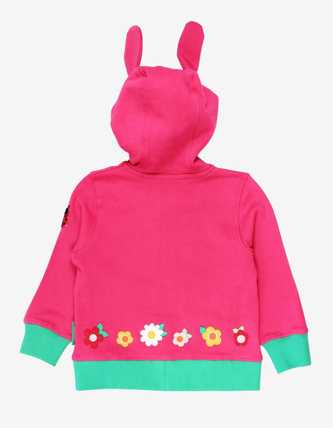 Organic Leaping Bunny Applique Hoodie