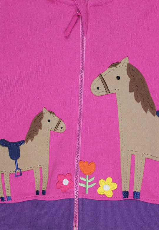 Organic Hillside Pony Applique Hoodie