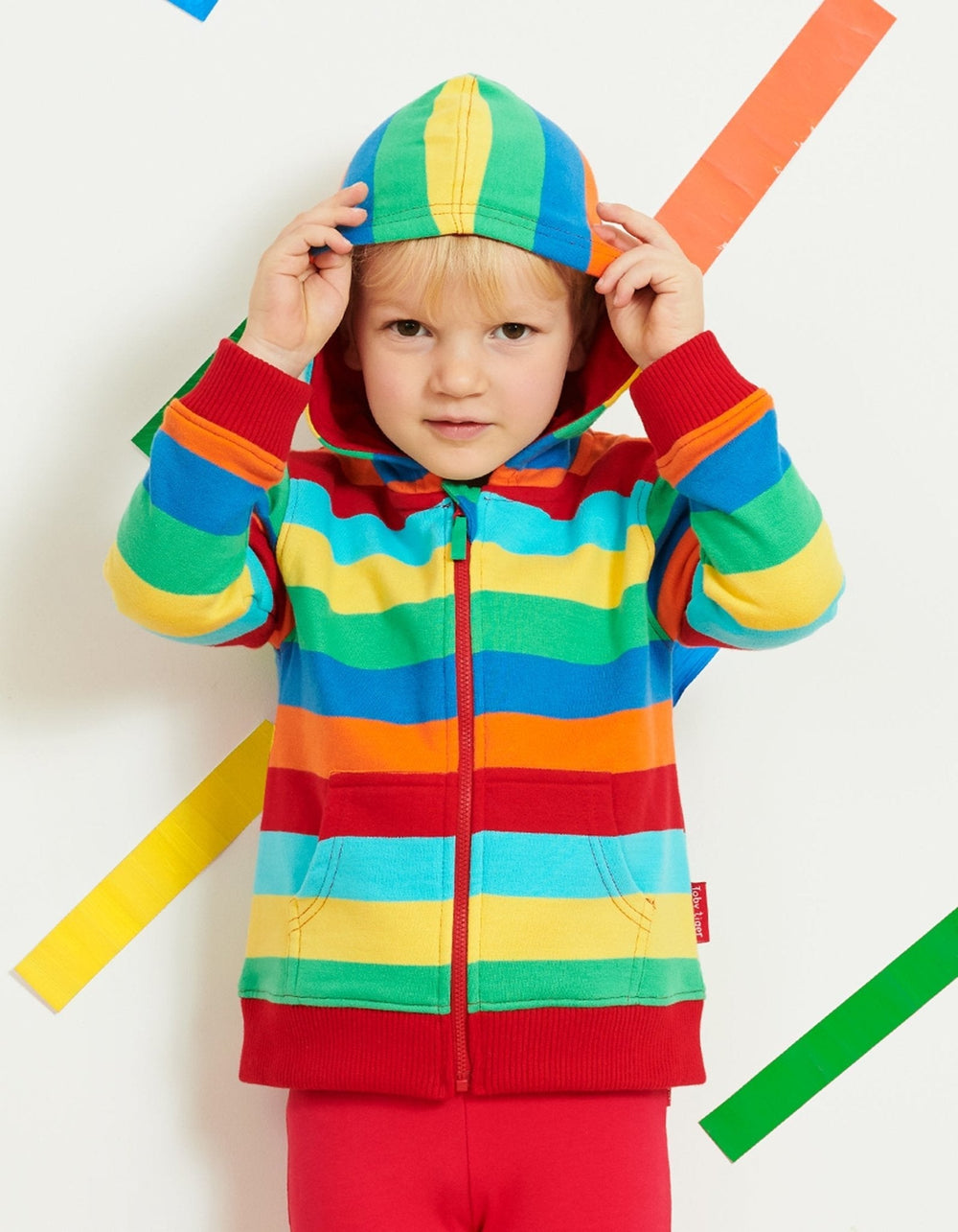 Organic Multi Stripe Hoodie