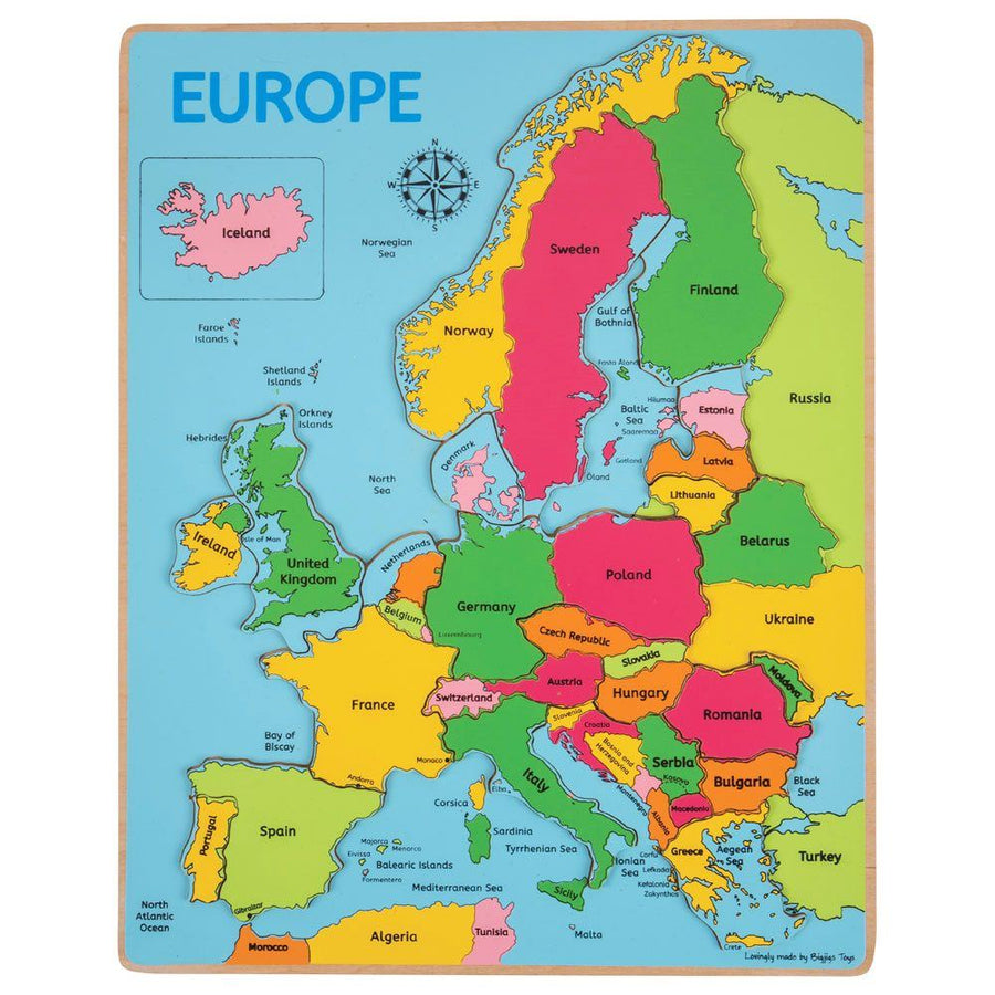 Europe Inset Puzzle - Moo Like a Monkey