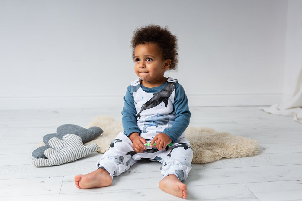 Whales Organic Romper