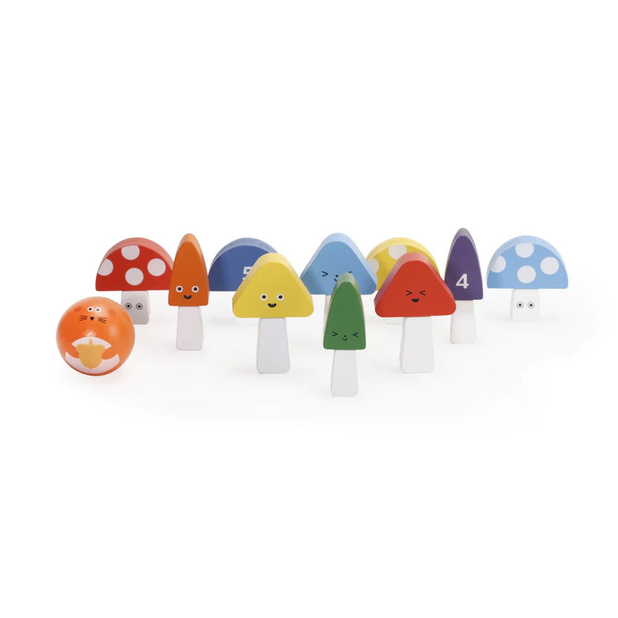 Mini Mushroom Bowling - Moo Like a Monkey