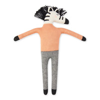 Sophie Home | Knitted Zebra With Peach Jumper