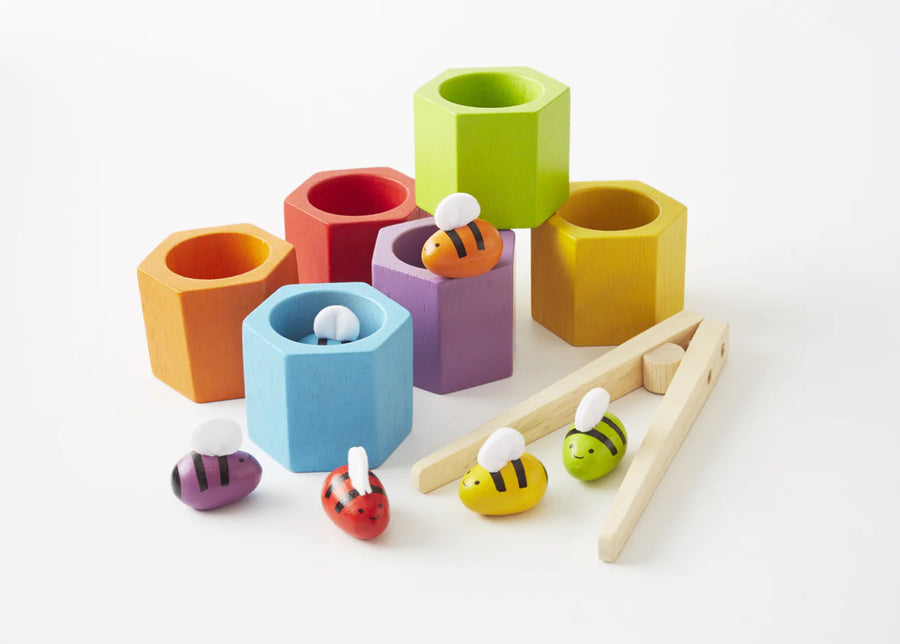 Plan Toys | Beehives - Bright Colours - Moo Like a Monkey
