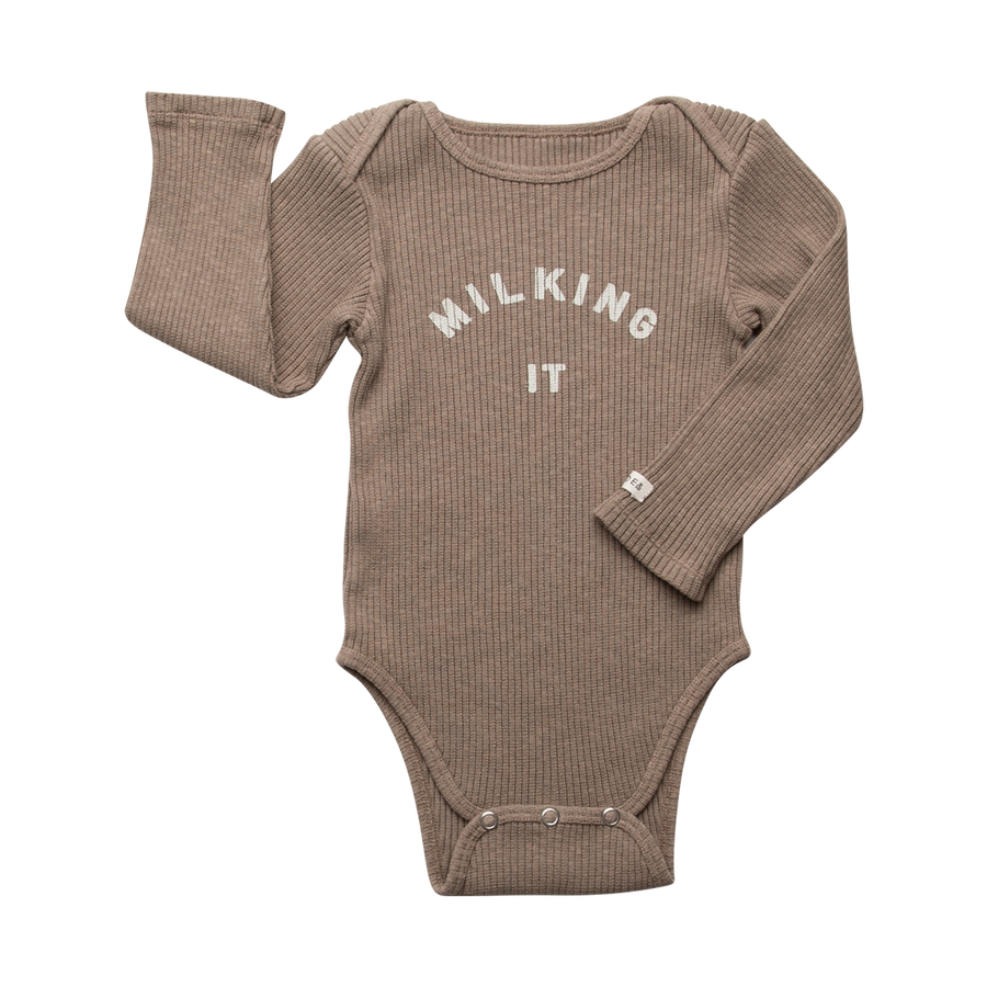 Baby Bodysuit | Milking It - Chocolate - Moo Like a Monkey