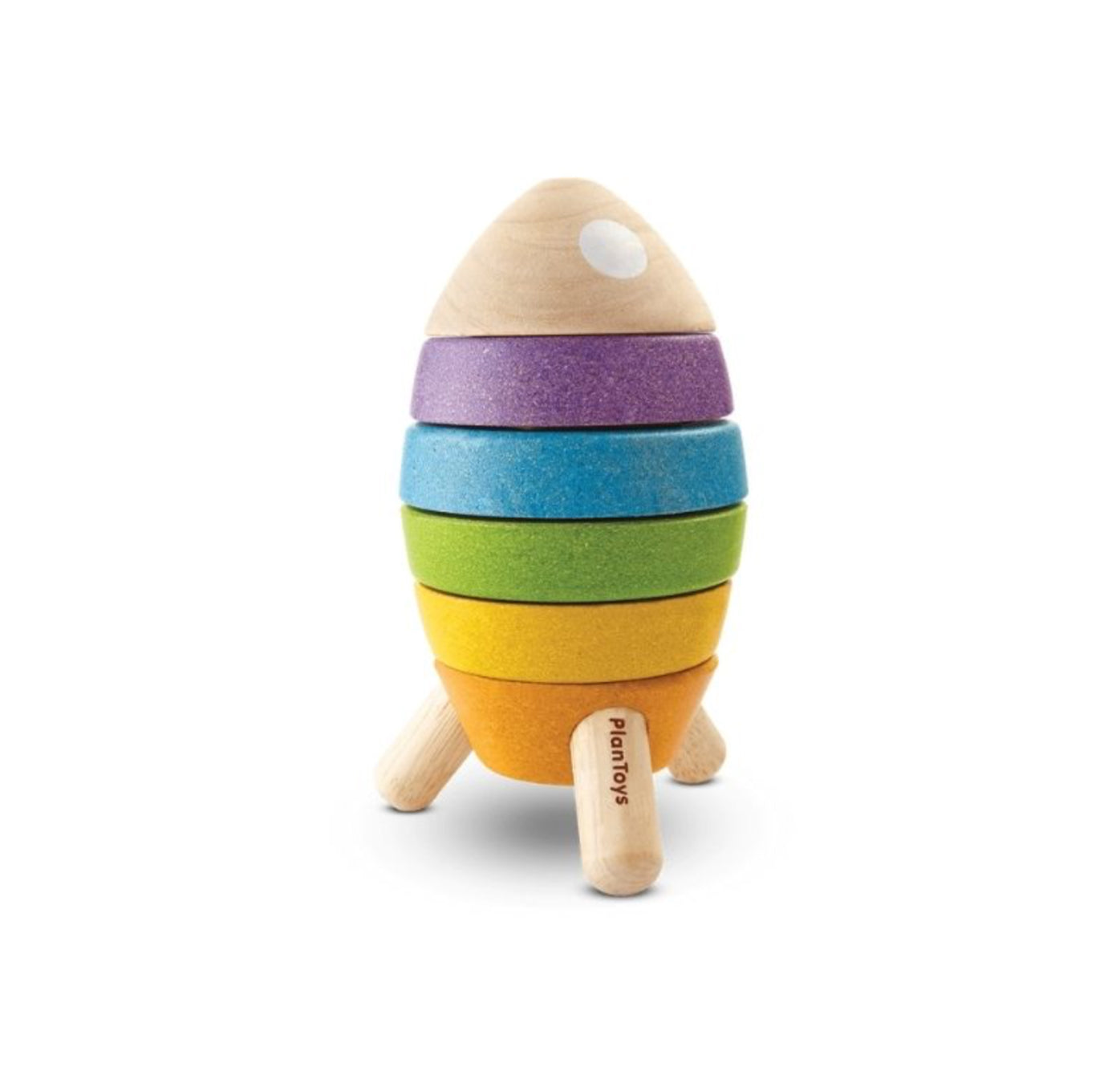 Plan Toys | Stacking Rocket (Bright Colours) - Moo Like a Monkey