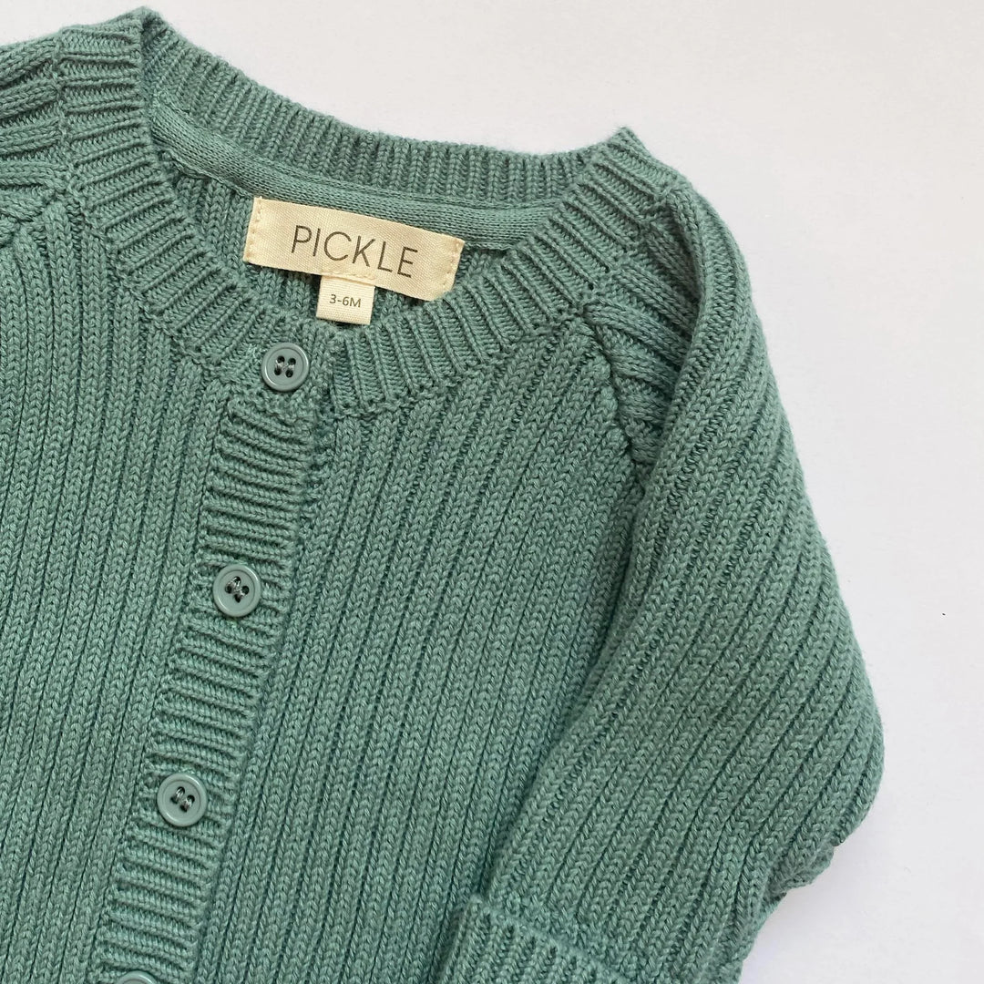 Organic Cotton Ribbed Romper | Teal