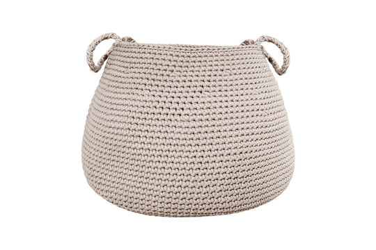 Crochet Basket, Size XL - Beige