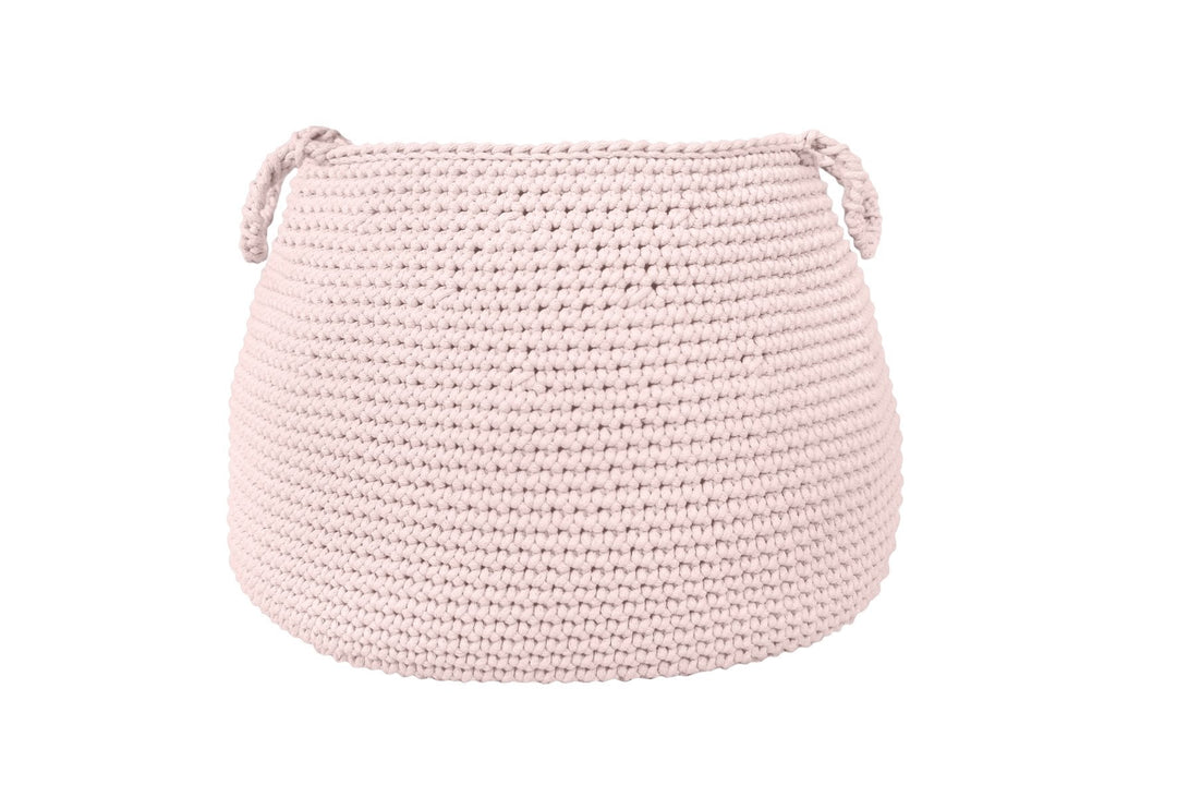 Crochet Basket, Size XL - Pale Pink