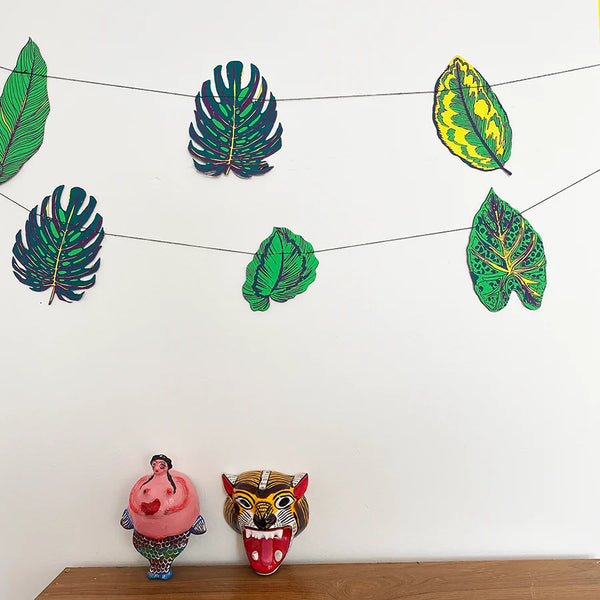 Recycled Paper Garland | Botanical Leaves