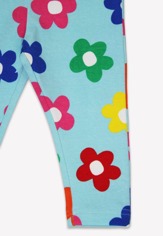 Organic Rainbow Bloom Print Leggings