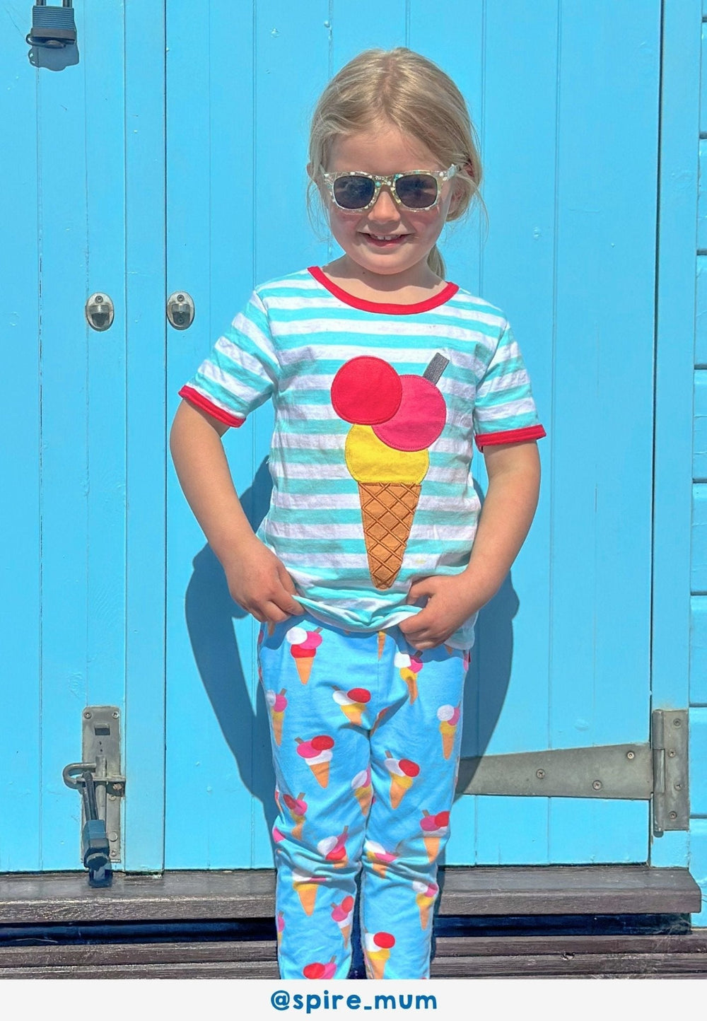 Organic Ice Cream Cones Print Leggings
