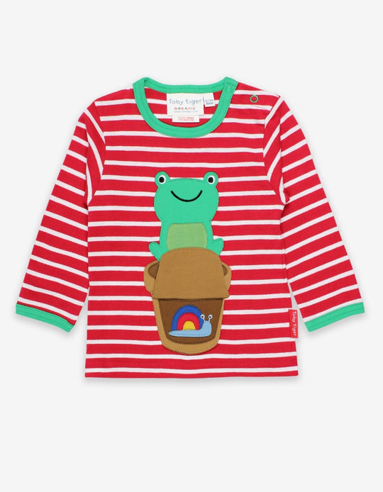 Organic Frog Applique Long-Sleeved T-Shirt