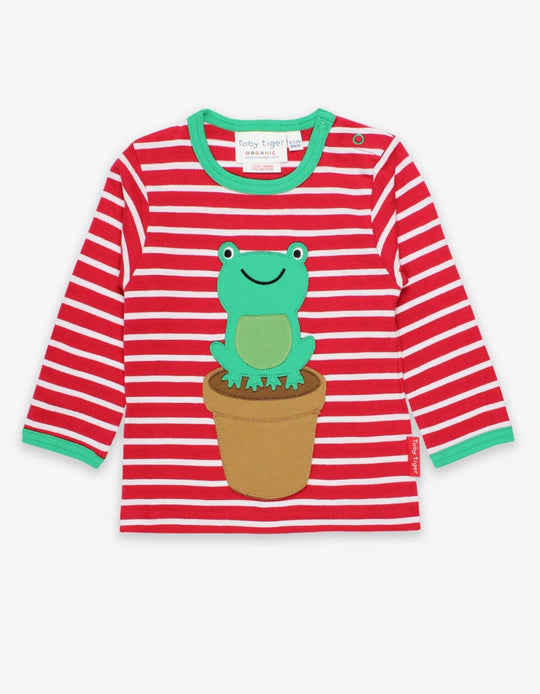 Organic Frog Applique Long-Sleeved T-Shirt