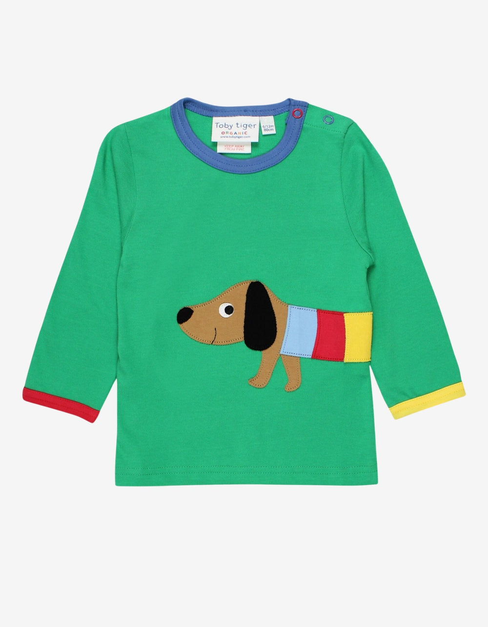 Organic Multi Sausage Dog Applique Long-Sleeved T-Shirt